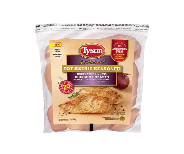Individually Frozen Rotisserie Seasoned Chicken Breasts