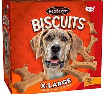 Retriever Extra Large Milk Flavor Dog Biscuit Treats, 15 lb