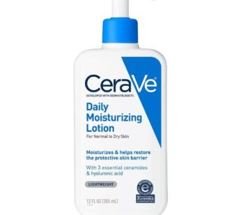 CeraVe Daily Moisturizing Lotion for Dry Skin | Body Lotion & Facial Moisturizer with Hyaluronic Acid and Ceramides | 12 Fl Ounce
