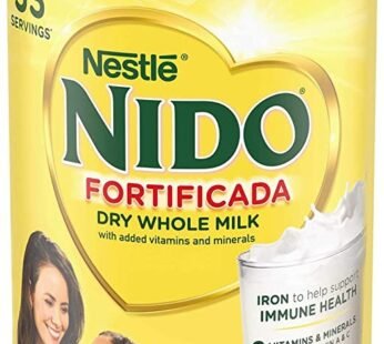 NIDO Fortificada Powdered Drink Mix – Dry Whole Milk Powder with Vitamins and Minerals – 56.4 Oz (3.52 LB) Caniste
