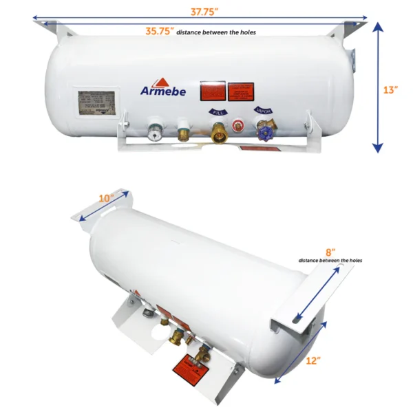 Flame King 16 Gal ASME RV Trailer Propane Cylinder Tank - Image 3