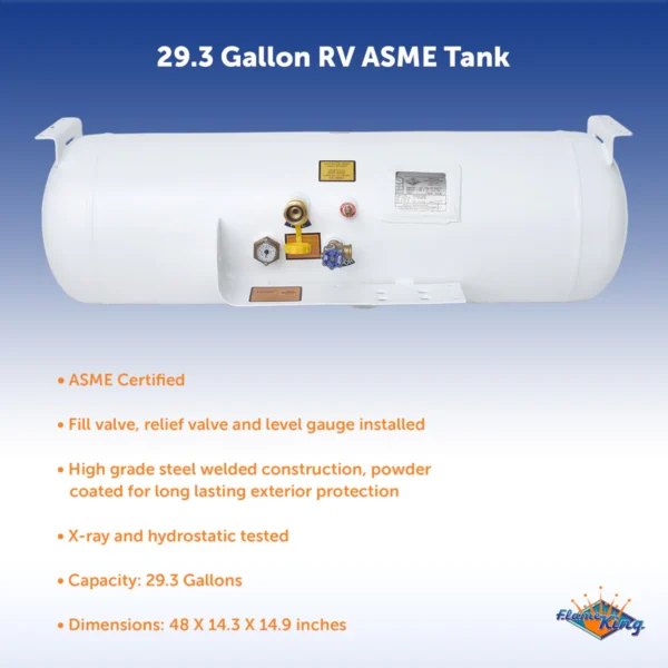 Flame King 29.3 Gal ASME Propane Tank Cylinder Rv Trailer - Image 2