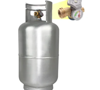 Flame King Lightweight 30lb Aluminum Propane Tank Cylinder Gauge and OPD Valve