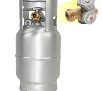 Flame King Lightweight 5lb Aluminum Propane Tank LP Cylinder with OPD & Gauge