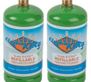 Flame King 2 pack Eco Friendly Sustainable 1lb Refillable Propane Tank LP Cylinder