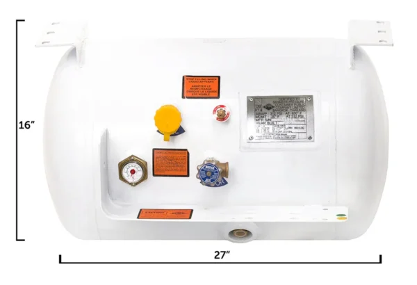Flame King 20.3 gal ASME RV Trailer Propane Tank Cylinder with Mount Brackets - Image 4