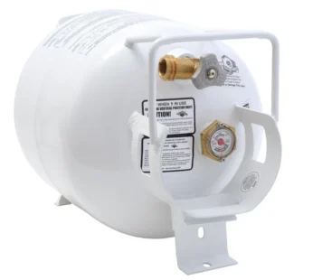 Flame King 20lb Horizontal Propane Cylinder Tank With Valve and Gauge Rv Trailer