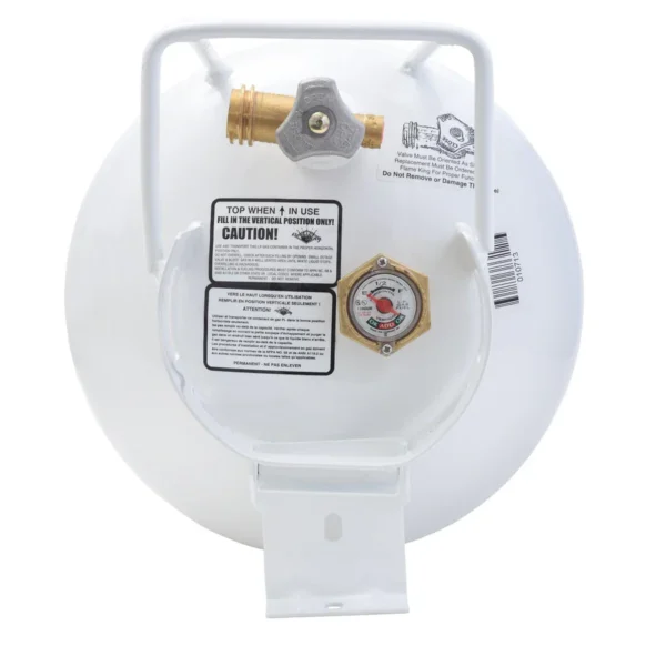 Flame King 20lb Horizontal Propane Cylinder Tank With Valve and Gauge Rv Trailer - Image 2