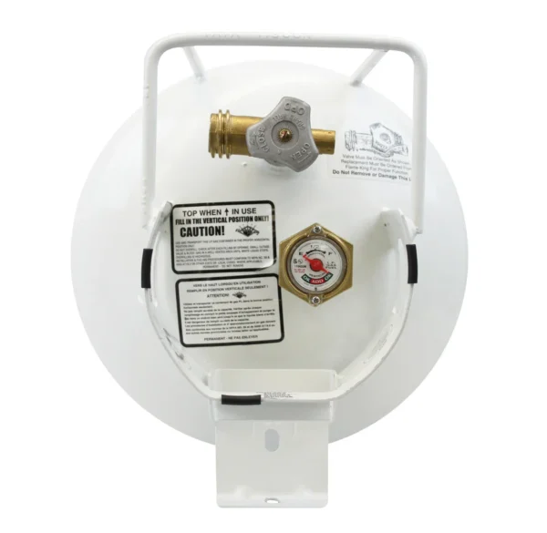 Flame King 30lb Horizontal Propane Cylinder Tank With Valve and Gauge RV Trailer - Image 4