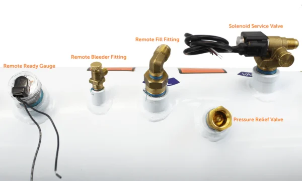 Flame King 5.9 Gallon ASME RV Trailer Propane Tank with Remote Valves & Solenoid - Image 5