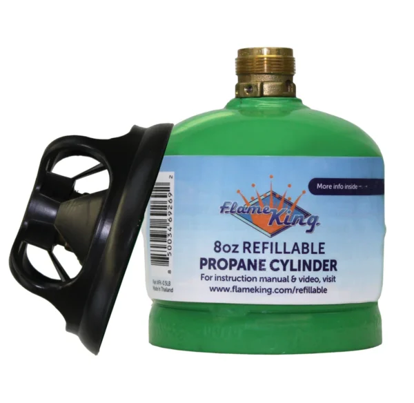Flame King Eco Friendly Sustainable 8oz 1/2lb Refillable Propane Tank LP Cylinder - Image 8
